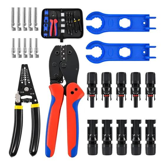 Kit Ferramenta Solar Alicate Crimpador Decapador Conectormc4