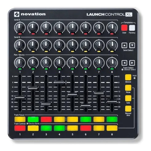 Controlador Dj Novation Launch Control Xl Negro De 8 Canales