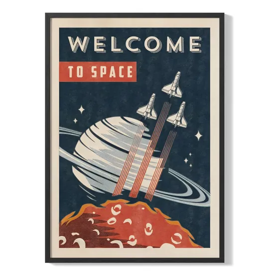 Cuadro Poster Bienvenido Al Espacio 33x43