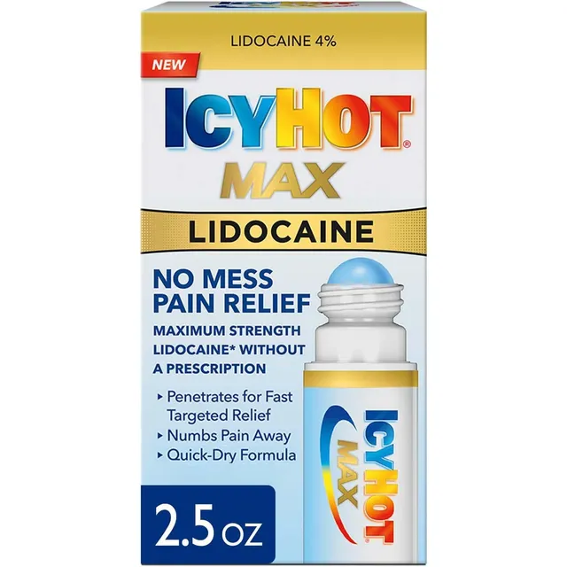 Icy Hot Max Roll On Con Lidocaina Para Alivio Del Dolor 73ml