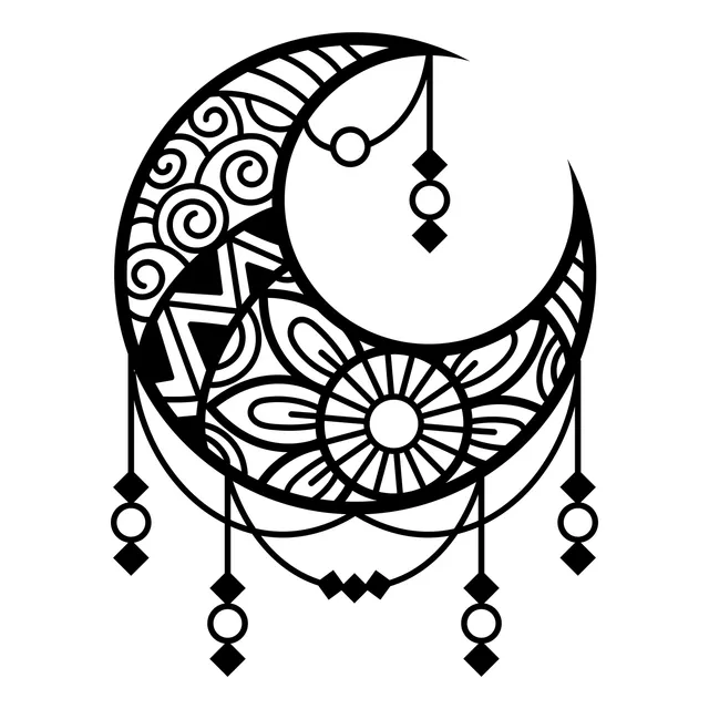 Vinilo Decorativo. Místico, Gato, Luna, Zodíaco Universo Sol