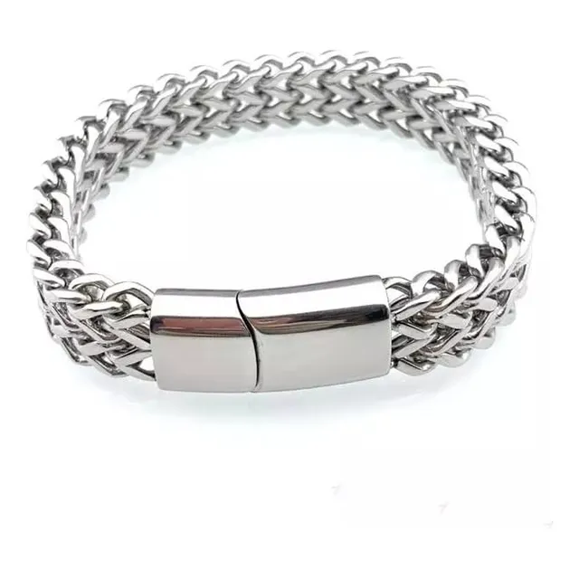 Brazalete De Titanio De Doble Capa Para Hombre