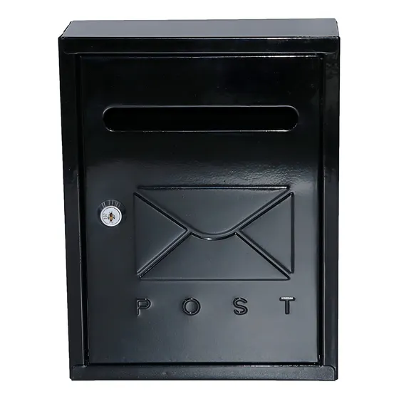 Buzonera Metálica 20x7.5x26cm Buzón De Correo Color Negro