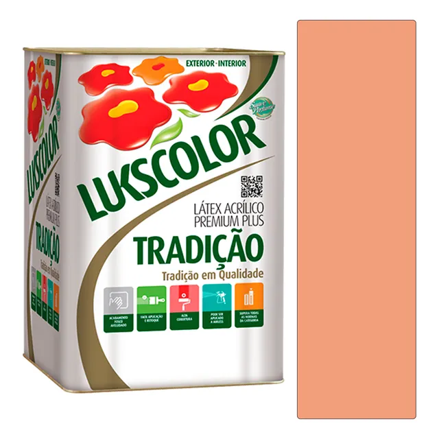 Tinta Látex Acrílico Lukscolor Tradição 18 Litros Cores