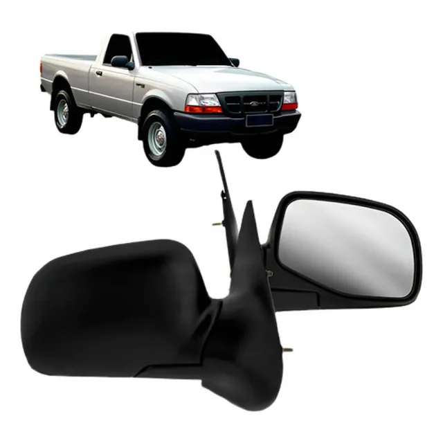 Par Retrovisor Ford Ranger 1998 99 00 01 Á 2006 Fixo Preto