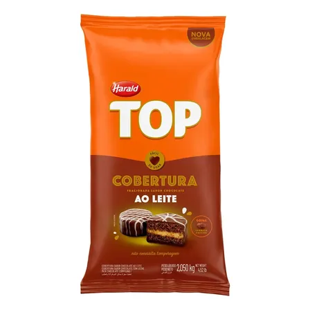 Chocolate Cobertura Top Ao Leite Gotas 2,050kg - Harald