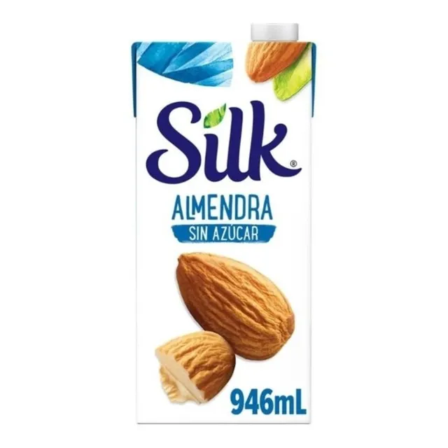 Leche De Almendra Silk Sin Azucar Original 6 Pzs De 946 Ml