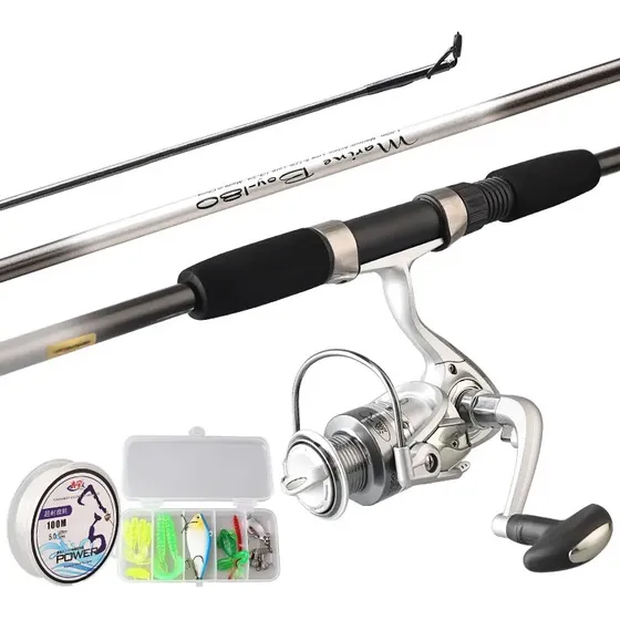 Combo Spinning Caña De Pesca + Reel + Tanza + Señuelos