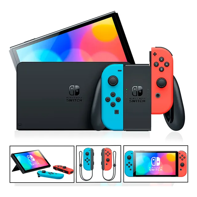 Consola Nintendo Switch Oled Portatil 64gb 7 Pulgadas Dock Sobremesa Color Neon Resolucion De 1920x1080p Autonomia De 9 Horas Procesador De 8 Nucleos Arm Cortex-a53 1.02 Ghz Gpu Nvidia Maxwell