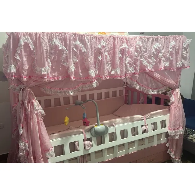 Cama Cuna 1.5 Plazas Con Colchón Y Toldo Cama Cuna