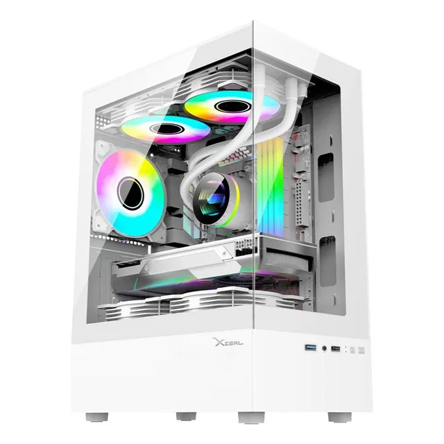 Gabinete Gamer Xzeal Xzgazny1w M-atx / Itx Blanco X3 Vent Rg