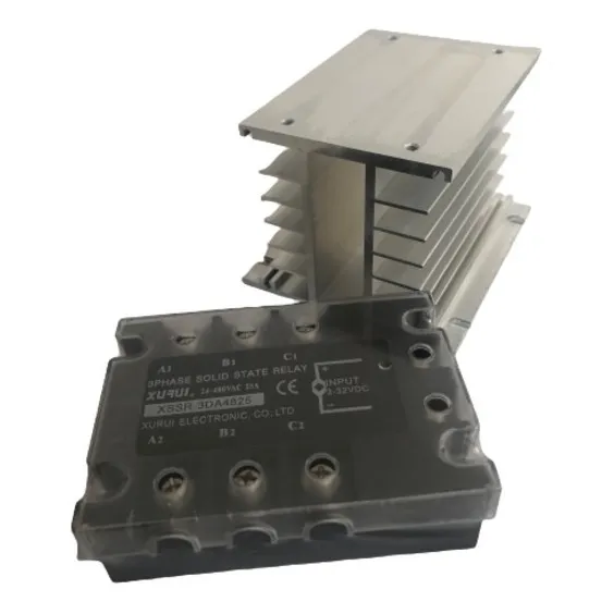 Relevador Relay Estado Solido Ssr Trifasico 100a + Disipador