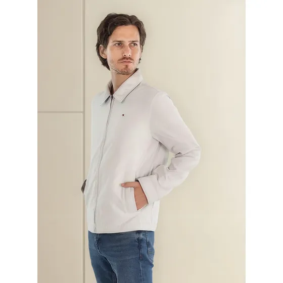 Chaqueta Beige Impermeable Con Capucha Para Hombre Tommy Hilfiger