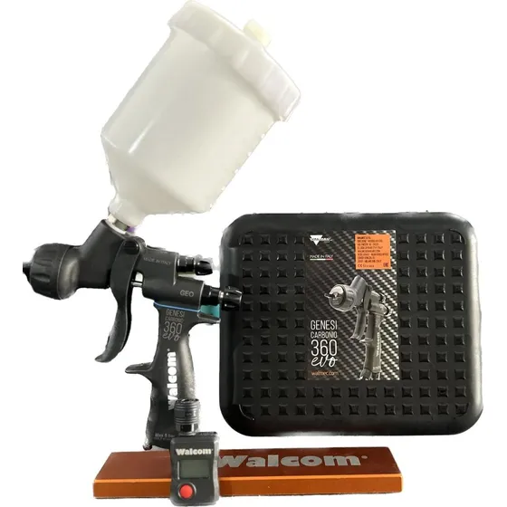 Pistola De Pintura Walcom Genesi Carbonio Geo 360 Bico 1.3 