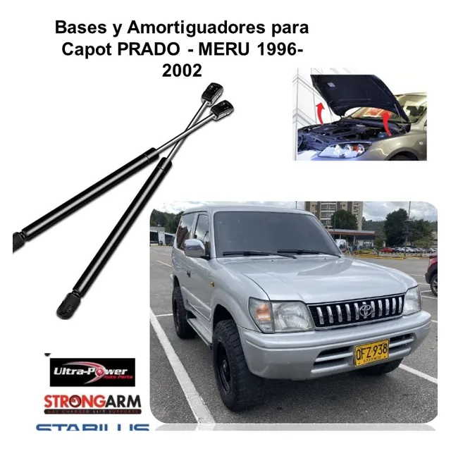 Amortiguador Y Base Izquierda Capo Toyota Prado - Meru 96/05