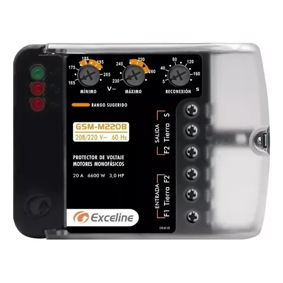 Protector Motores Monofasicos Hasta 3 Hp 220vac Exceline