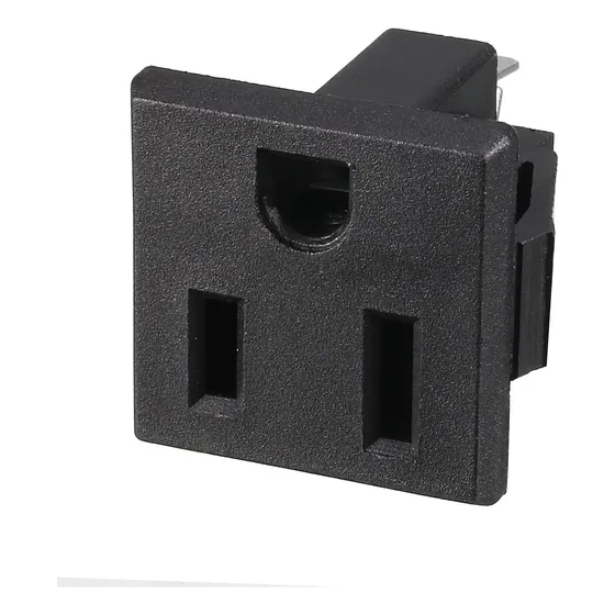 Adaptador De Enchufe De Montaje Del Panel Uxcell Ac 125v 15a