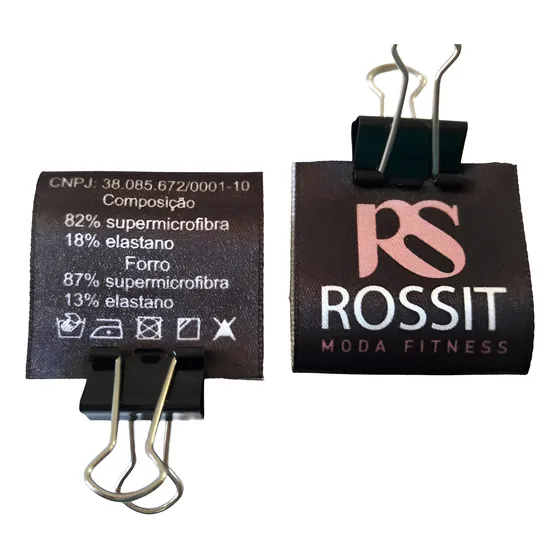 Etiquetas Personalizada De Cetim 3,8x10 - 100 Unidades Branco