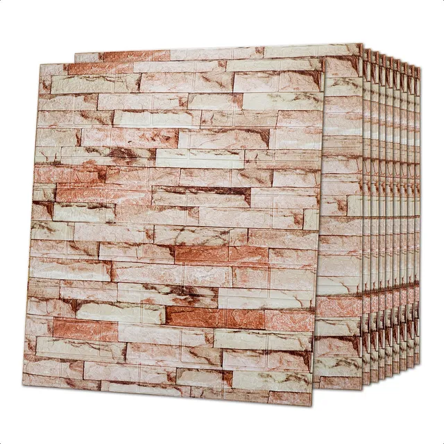 10 Pegatinas De Pared De Espuma 3d De Un Solo Color