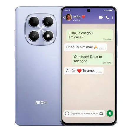 Celular Xiaomi Redmi Note 15 256gb 8gb Ram Lançamento 4g Lilás