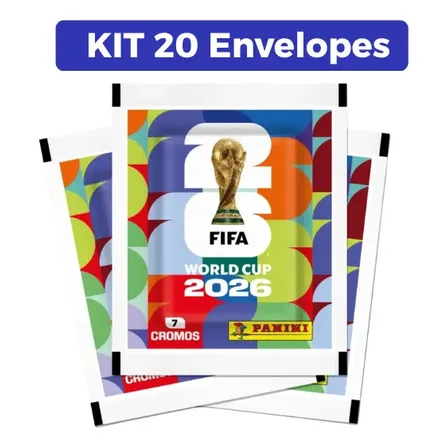 Kit 140 Figurinhas Do Álbum Copa Do Mundo 2026- 20 Envelopes