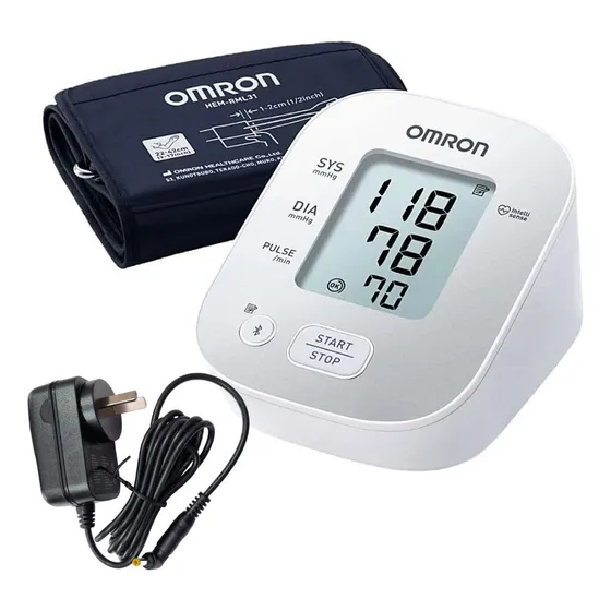 Tensiometro Omron Hem-7144t2 Bluetooth Digital + Fuente