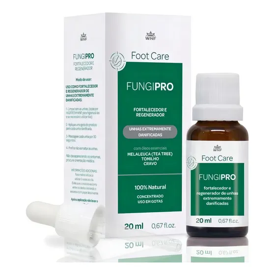 Fungipro Remédio Para Unhas Com Micose Fungo Quebradiça Fungipro Fortalecedor E Regenerador Fungi Pro Foot Care 20ml Wnf