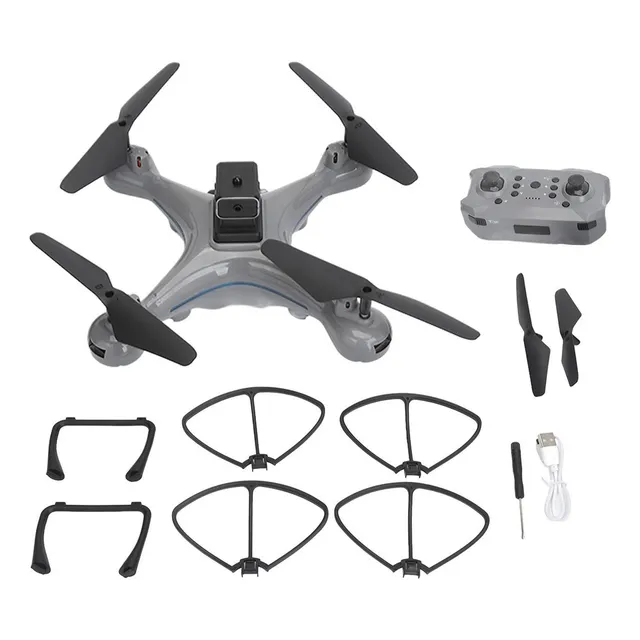 Drone Ky102 Rc, Cuadricóptero Gris, Juguete, Flujo Óptico