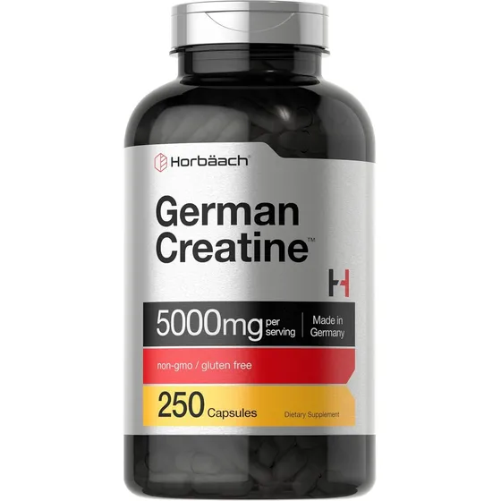 Suplemento Creatina 5000mg 250 Capsulas Horbaach Sabor Sin Sabor
