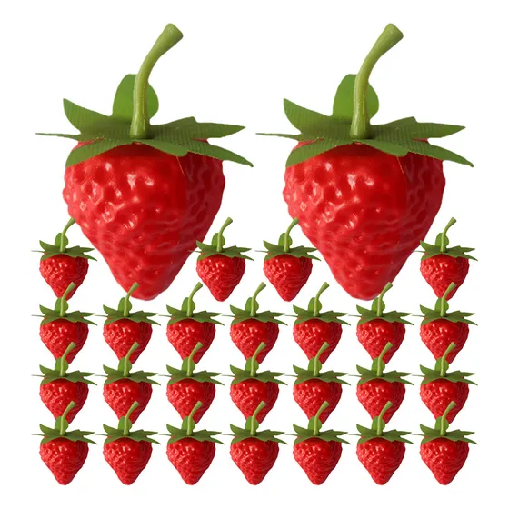 Mini Food Toys: Bolo De Morango Simulado, 40 Unidades