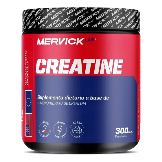 Mervick Lab, Creatina Monohidrato Premium, Potenciador 300g