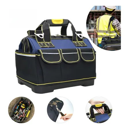 Maleta Ferramentas Fundo Reforçado 17 Polegadas Impermeável Azul