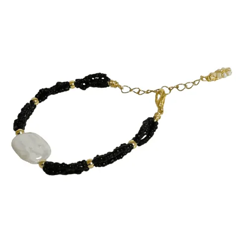 Pulsera De Cristales Piedras Naturales. Confeccionada A Mano