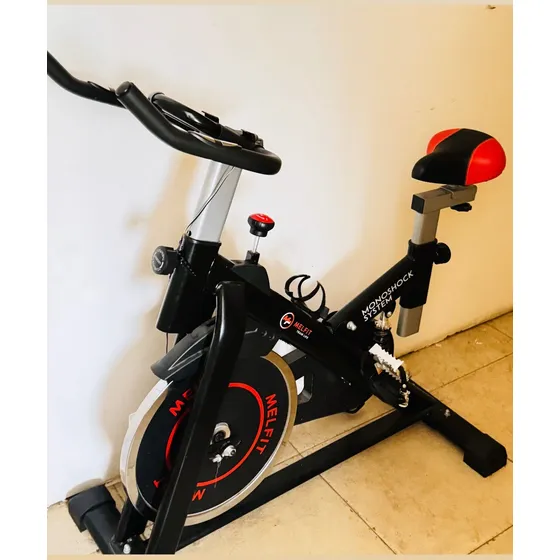 Bicicleta Fija Melfit Fbic1001 Spinning Color Negro Y Rojo