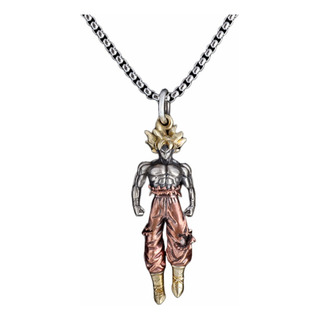 Collar De Goku Super Saiyajin Dragon Ball Con Cadena Metal Collar De Goku Super Saiyajin Dragon Ball Con Cadena Metal