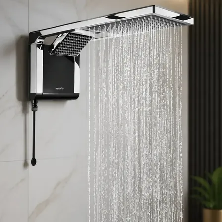 Chuveiro Eletrônico Lorenzetti Acqua Duo Ultra Preto/Cromado Parede 7800W