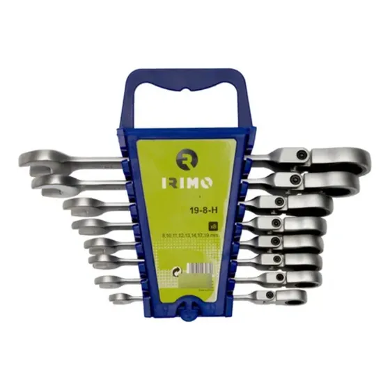 Set 8 Llaves Combinadas Con Crique Flexible Irimo