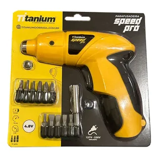 Chave De Fenda Titanium Parafusadeira Sem Fio Elétrica Cor Amarela Chave De Fenda Titanium Parafusadeira Sem Fio Elétrica Cor Amarela