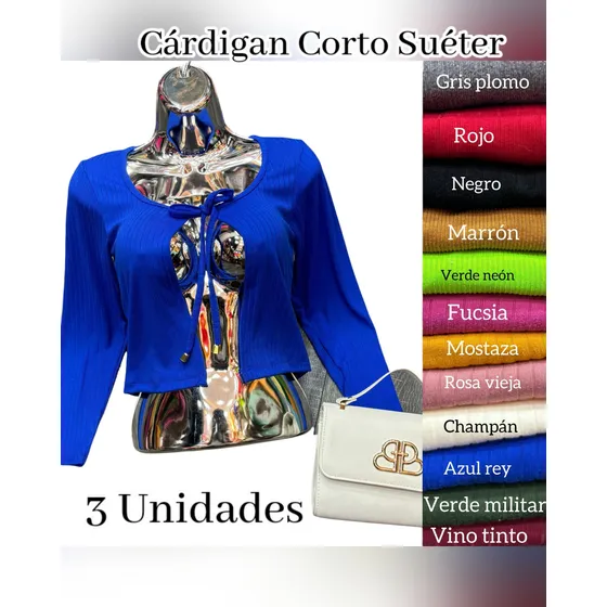 Blusa Suéter Sobre Todo Corto Para Damas ( 3 Unidades)