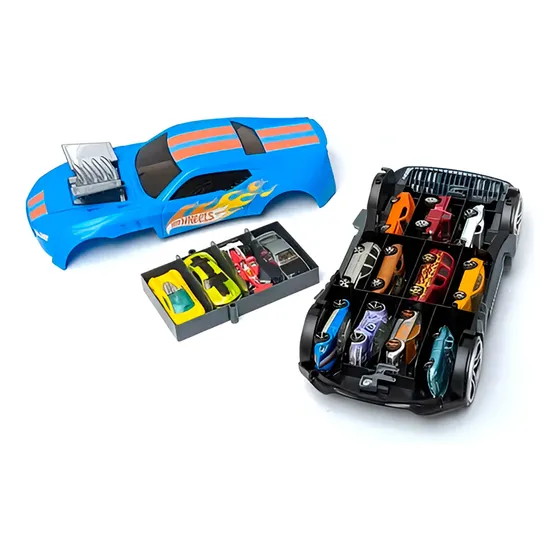 Hot Wheels 2en1 Vehículo De Carrera + Porta Autitos - El Rey