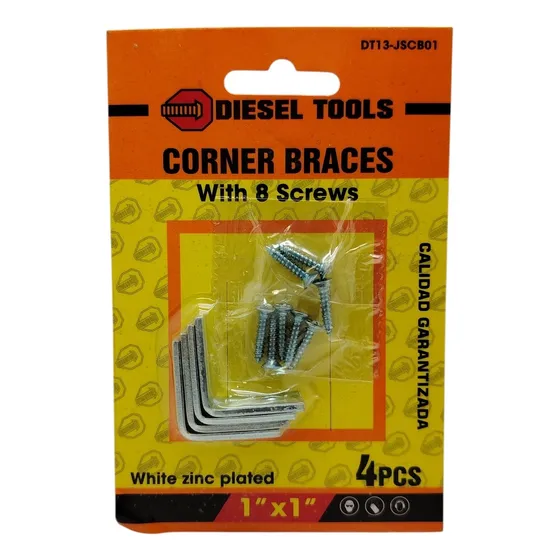 Set De Angulos De Soporte 1x1puLG, 4pzas, Diesel Tools 2und.