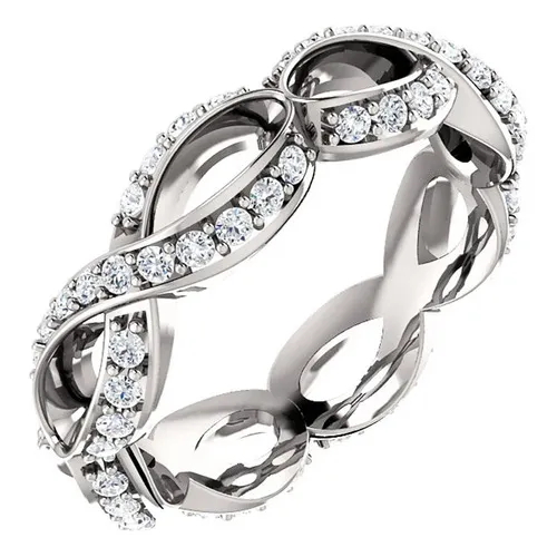 Anillo De Mujer Simple Forma 8 Aniversario De Boda Infinito