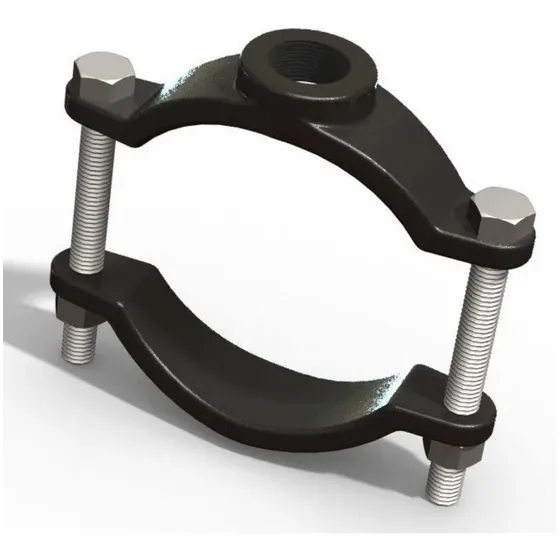 Colar De Tomada Em Ferro Fundido 200mm X 3/4  Abraçadeira