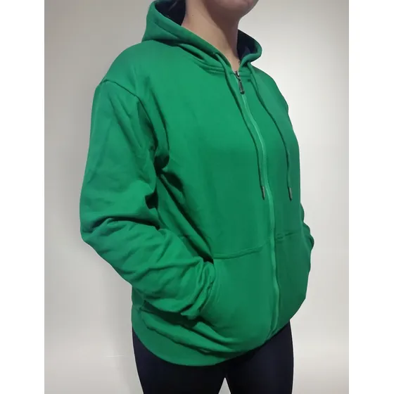 Poleron Canguro Con Capucha Y Cierre Para Mujer Varios Colores Algodón Nacional Dama