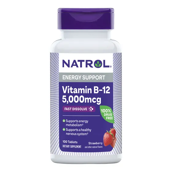 Vitamina B12 5000mcg Fast Dissolve 100 Comprimidos Natrol