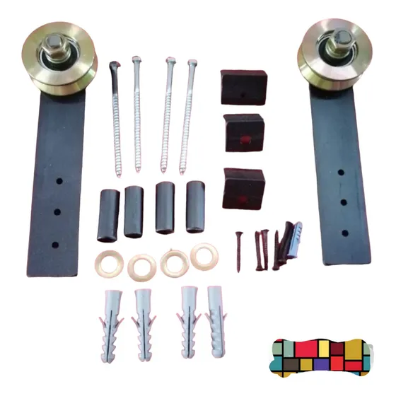 Kit Riel  Instalacion Puerta Corrediza Sistema Completo Con 