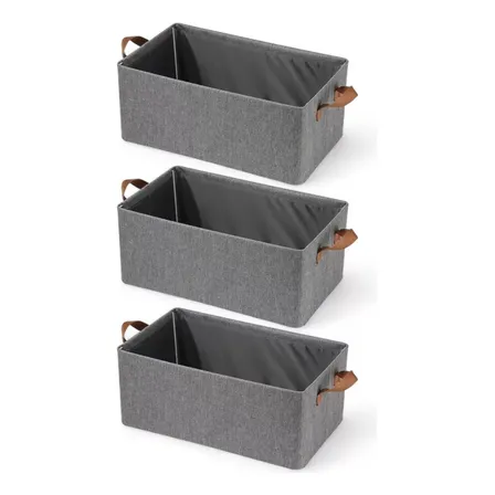 3x Bolsas Organizador Ropa Caja Plegable Asa Almacenamiento
