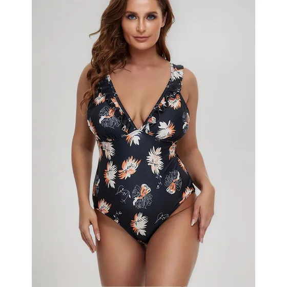 Malla Entera Mujer Plus Una Pieza Traje De Baño Verano Playa