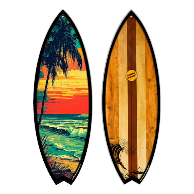 #30 - Cuadro Decorativo Tabla Surf Mar Playa Arena Sol Arte