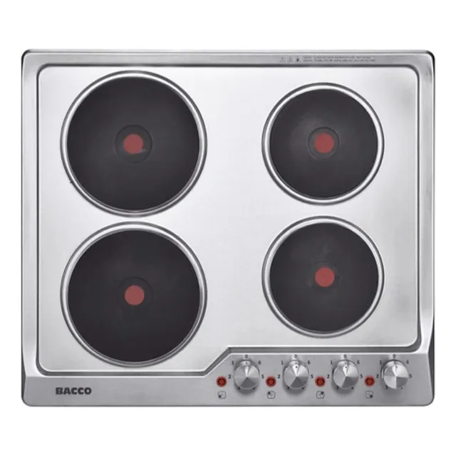 Tope De Cocina 4 Hornillas Electrico Discos Sólidos Bacco